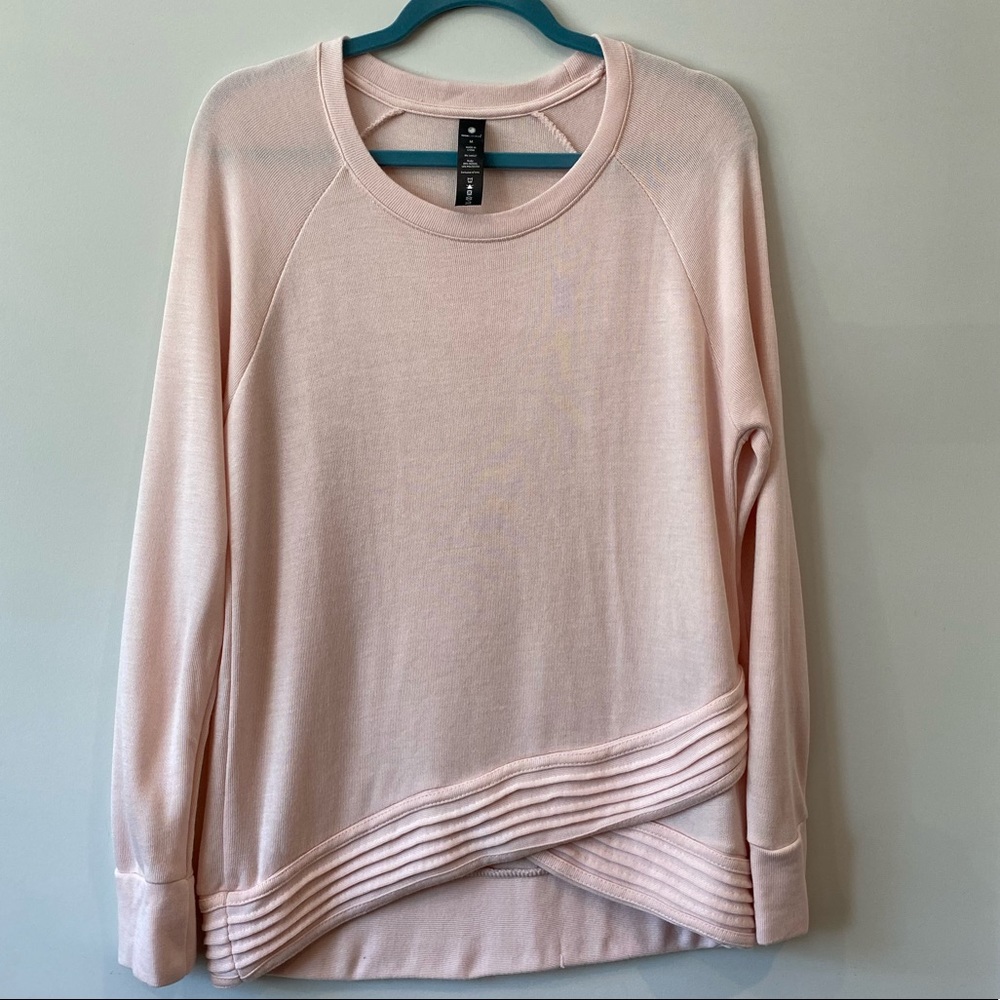Blush colored scoop neck sweater
